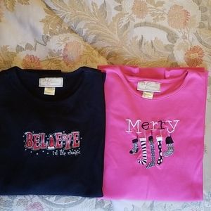 Embroidered Holiday t-shirts